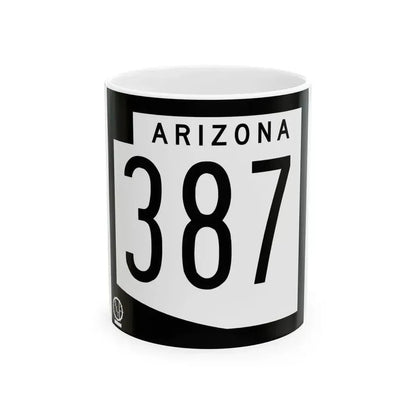 Arizona 387 1978 (Arizona) (Road Sign) White Coffee Mug 11oz - Go Mug Yourself