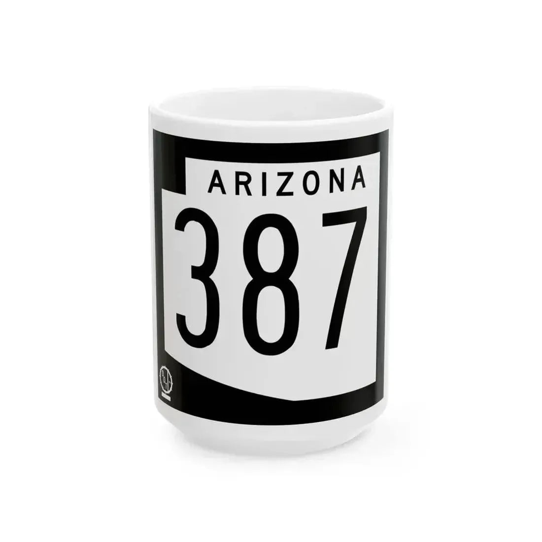 Arizona 387 1978 (Arizona) (Road Sign) White Coffee Mug 15oz - Go Mug Yourself