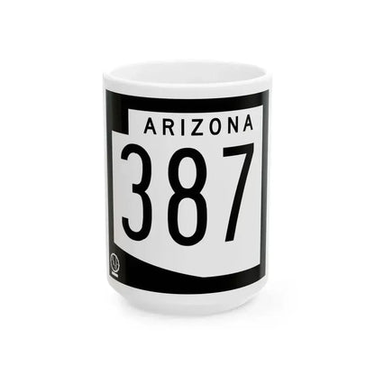 Arizona 387 1978 (Arizona) (Road Sign) White Coffee Mug 15oz - Go Mug Yourself