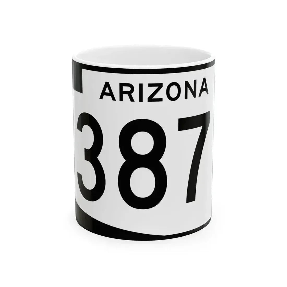 Arizona 387 (Arizona) (Road Sign) White Coffee Mug 11oz - Go Mug Yourself