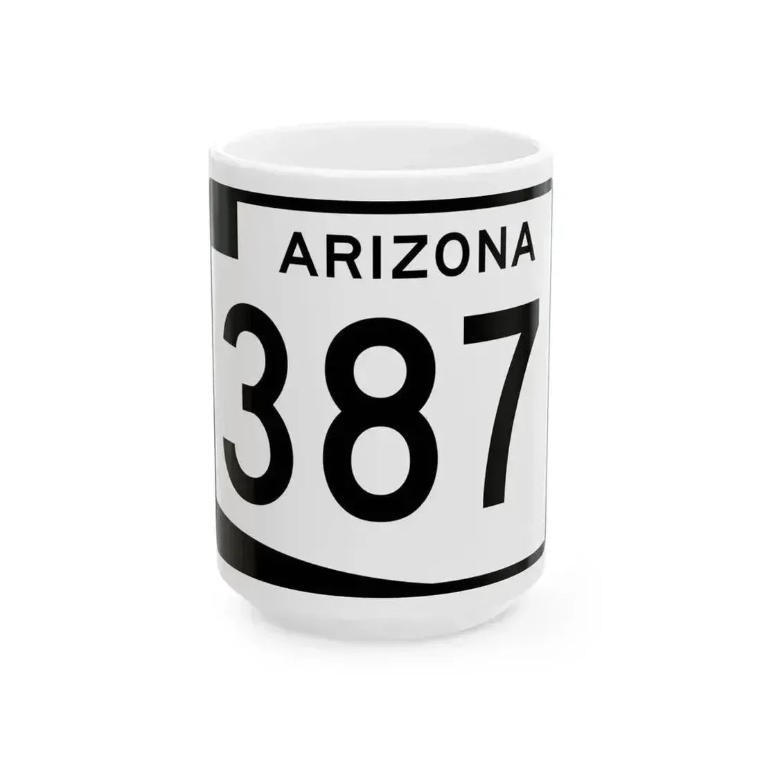 Arizona 387 (Arizona) (Road Sign) White Coffee Mug 15oz - Go Mug Yourself
