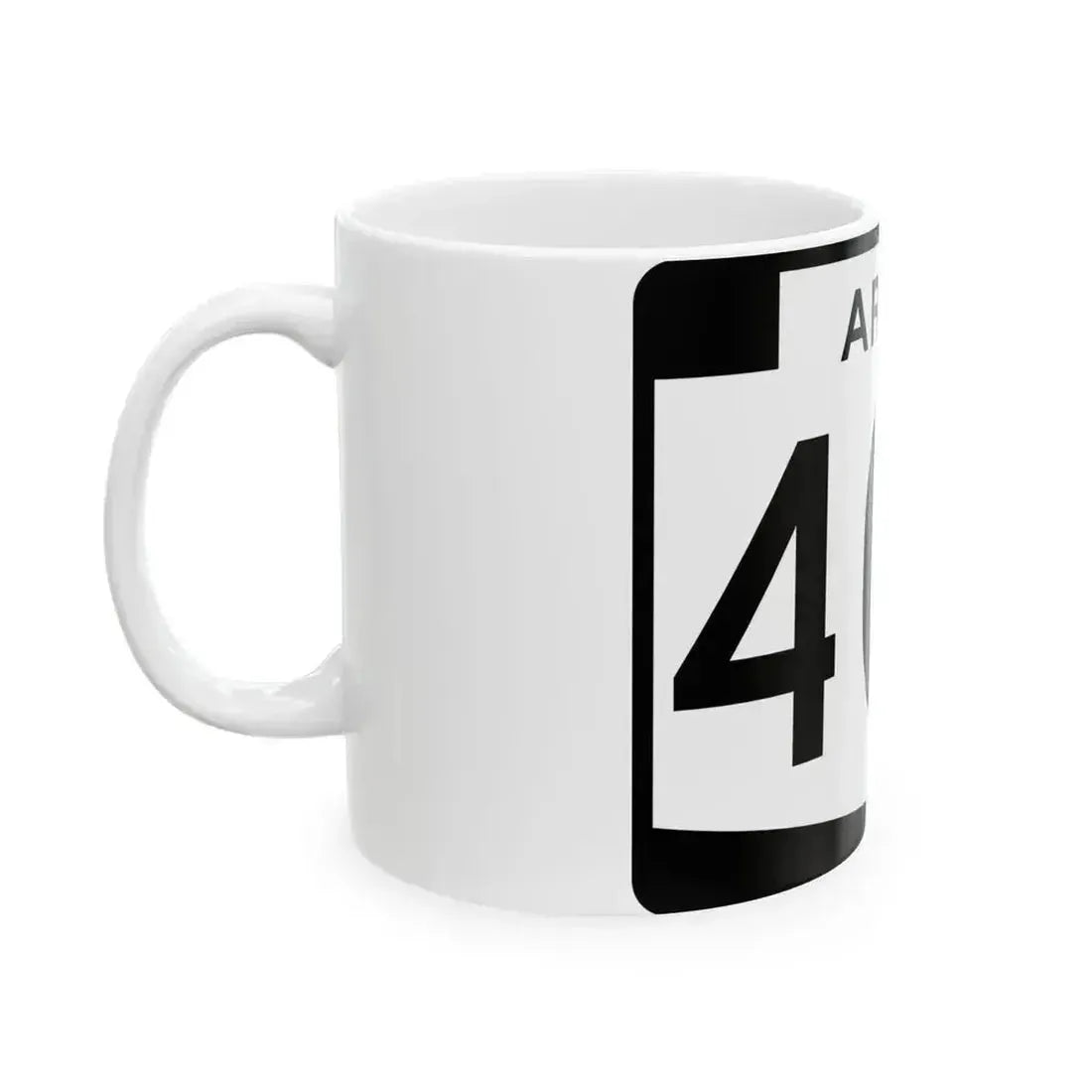 Arizona 404 (Arizona) (Road Sign) White Coffee Mug - Go Mug Yourself