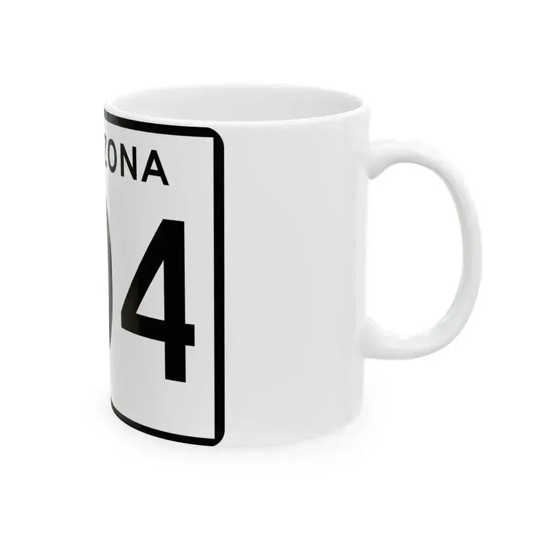Arizona 404 (Arizona) (Road Sign) White Coffee Mug - Go Mug Yourself