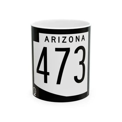 Arizona 473 1978 (Arizona) (Road Sign) White Coffee Mug 11oz - Go Mug Yourself