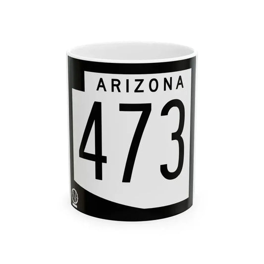 Arizona 473 1978 (Arizona) (Road Sign) White Coffee Mug 11oz - Go Mug Yourself
