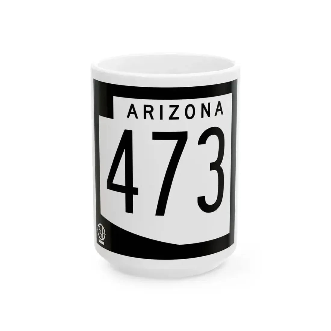 Arizona 473 1978 (Arizona) (Road Sign) White Coffee Mug 15oz - Go Mug Yourself