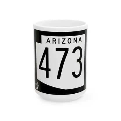 Arizona 473 1978 (Arizona) (Road Sign) White Coffee Mug 15oz - Go Mug Yourself