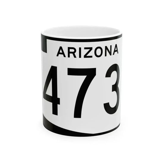 Arizona 473 (Arizona) (Road Sign) White Coffee Mug 11oz - Go Mug Yourself