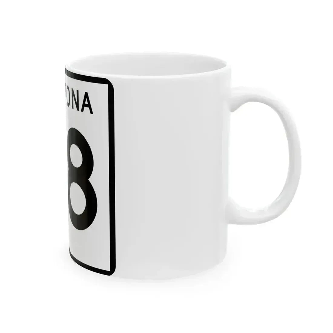 Arizona 48 (Arizona) (Road Sign) White Coffee Mug - Go Mug Yourself