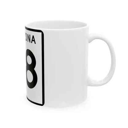 Arizona 48 (Arizona) (Road Sign) White Coffee Mug - Go Mug Yourself