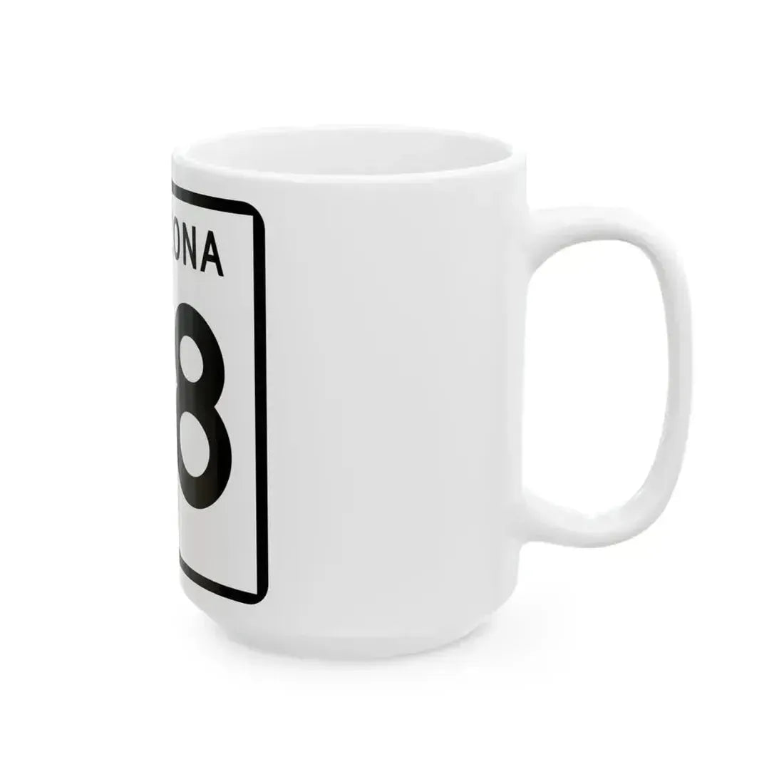 Arizona 48 (Arizona) (Road Sign) White Coffee Mug - Go Mug Yourself
