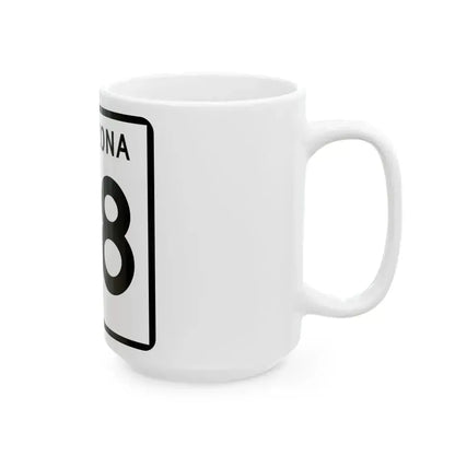 Arizona 48 (Arizona) (Road Sign) White Coffee Mug - Go Mug Yourself
