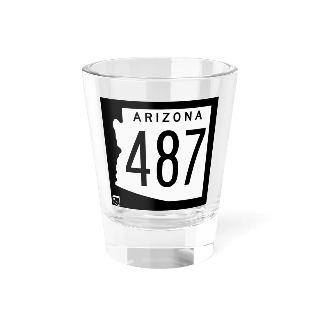 Arizona 487 1963 (Arizona) (Road Sign) Shot Glass 1.5oz 1.5oz - Go Mug Yourself