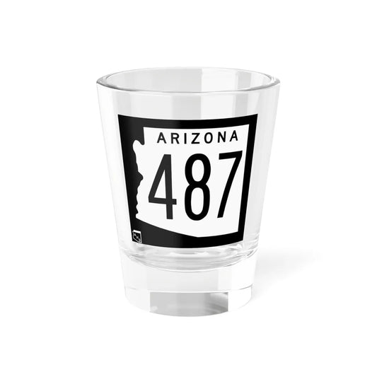 Arizona 487 1963 (Arizona) (Road Sign) Shot Glass 1.5oz 1.5oz - Go Mug Yourself