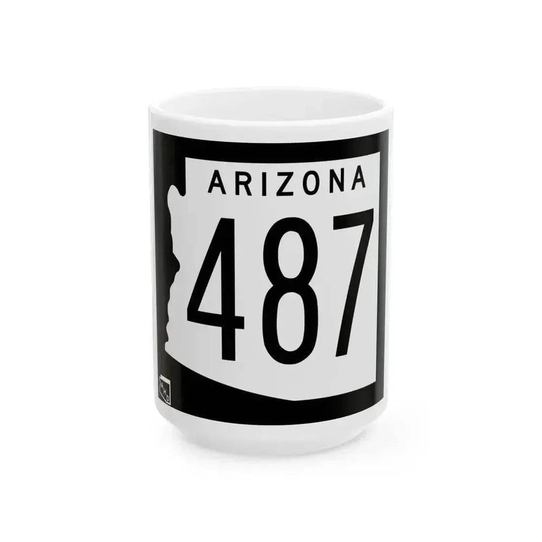 Arizona 487 1963 (Arizona) (Road Sign) White Coffee Mug 15oz - Go Mug Yourself