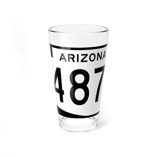 Arizona 487 (Arizona) (Road Sign) Pint Glass 16oz 16oz - Go Mug Yourself