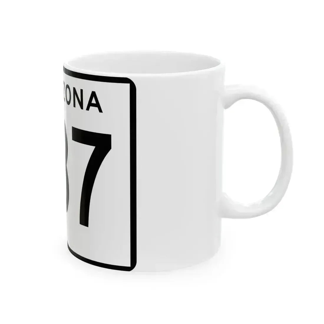 Arizona 487 (Arizona) (Road Sign) White Coffee Mug - Go Mug Yourself