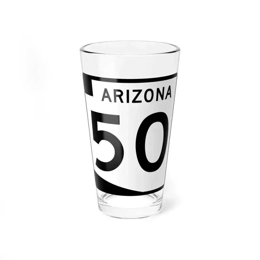Arizona 50 (Arizona) (Road Sign) Pint Glass 16oz 16oz - Go Mug Yourself