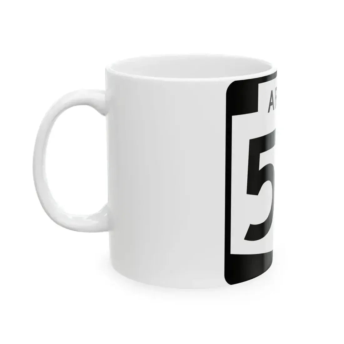 Arizona 50 (Arizona) (Road Sign) White Coffee Mug - Go Mug Yourself