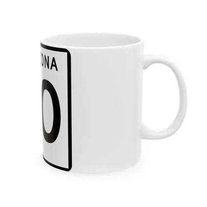Arizona 50 (Arizona) (Road Sign) White Coffee Mug - Go Mug Yourself