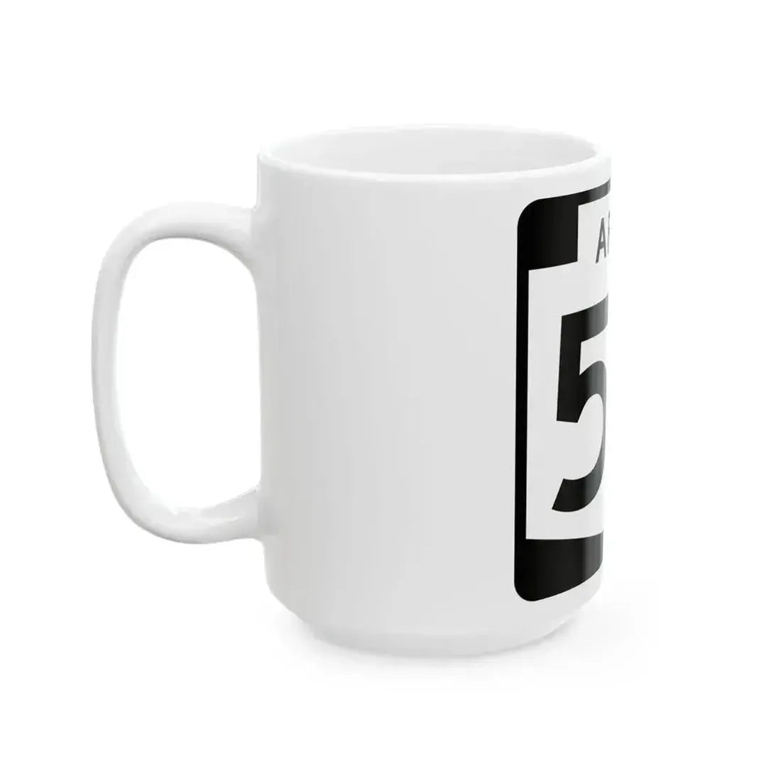 Arizona 50 (Arizona) (Road Sign) White Coffee Mug - Go Mug Yourself