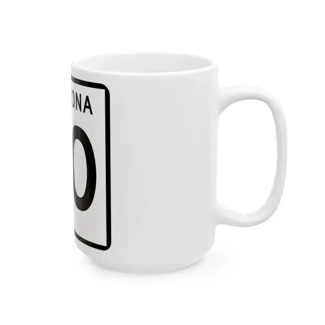 Arizona 50 (Arizona) (Road Sign) White Coffee Mug - Go Mug Yourself
