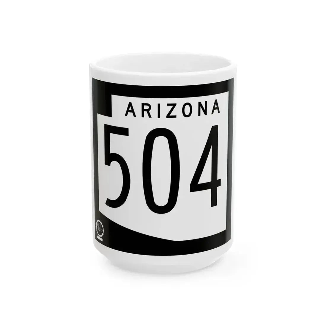 Arizona 504 1978 (Arizona) (Road Sign) White Coffee Mug 15oz - Go Mug Yourself