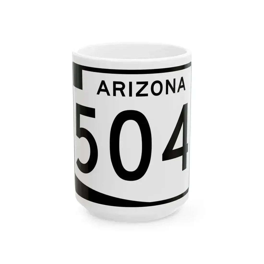 Arizona 504 (Arizona) (Road Sign) White Coffee Mug 15oz - Go Mug Yourself