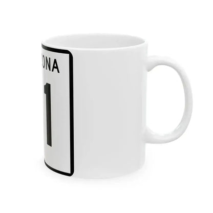 Arizona 51 (Arizona) (Road Sign) White Coffee Mug - Go Mug Yourself