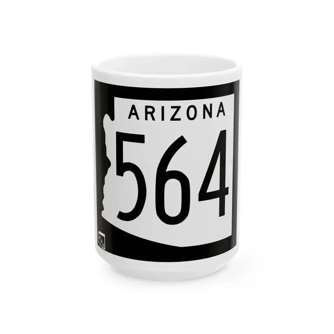 Arizona 564 1963 (Arizona) (Road Sign) White Coffee Mug 15oz - Go Mug Yourself