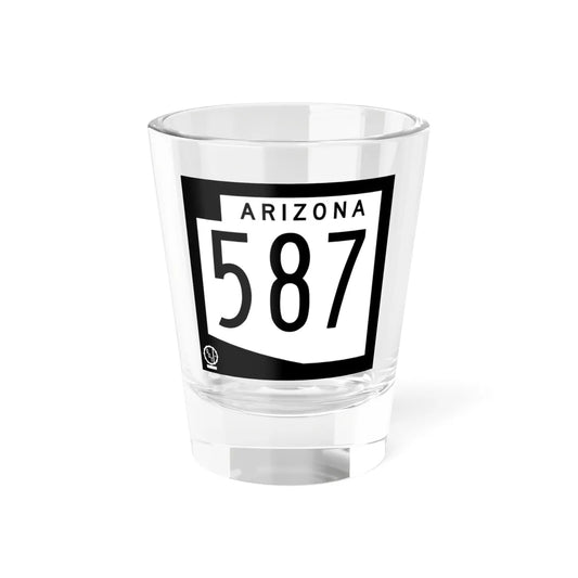 Arizona 587 1978 (Arizona) (Road Sign) Shot Glass 1.5oz 1.5oz - Go Mug Yourself