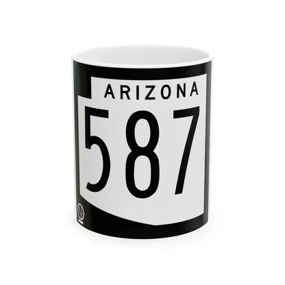 Arizona 587 1978 (Arizona) (Road Sign) White Coffee Mug 11oz - Go Mug Yourself