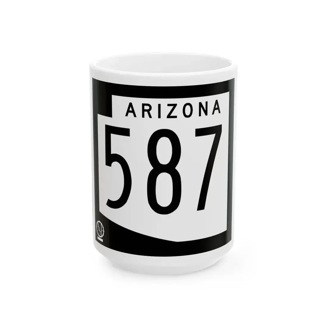 Arizona 587 1978 (Arizona) (Road Sign) White Coffee Mug 15oz - Go Mug Yourself