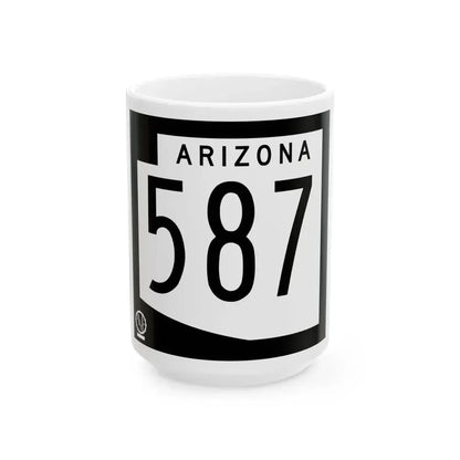 Arizona 587 1978 (Arizona) (Road Sign) White Coffee Mug 15oz - Go Mug Yourself