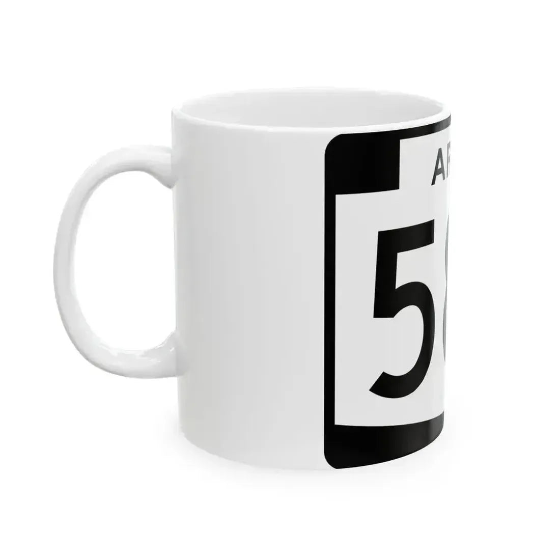 Arizona 587 (Arizona) (Road Sign) White Coffee Mug - Go Mug Yourself