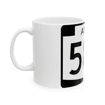 Arizona 587 (Arizona) (Road Sign) White Coffee Mug - Go Mug Yourself