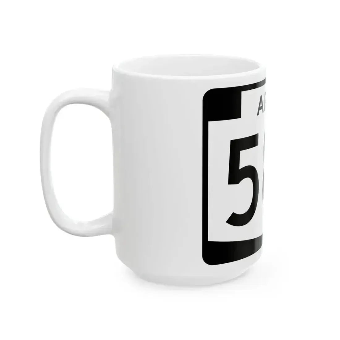 Arizona 587 (Arizona) (Road Sign) White Coffee Mug - Go Mug Yourself