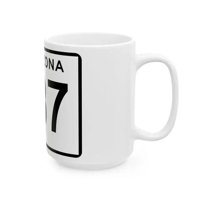 Arizona 587 (Arizona) (Road Sign) White Coffee Mug - Go Mug Yourself