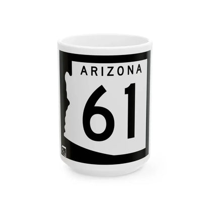 Arizona 61 1963 (Arizona) (Road Sign) White Coffee Mug 15oz - Go Mug Yourself