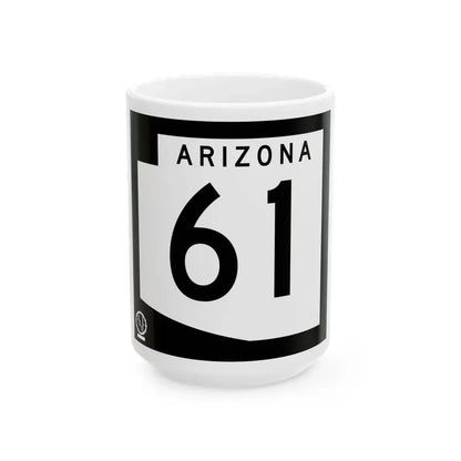Arizona 61 1978 (Arizona) (Road Sign) White Coffee Mug 15oz - Go Mug Yourself