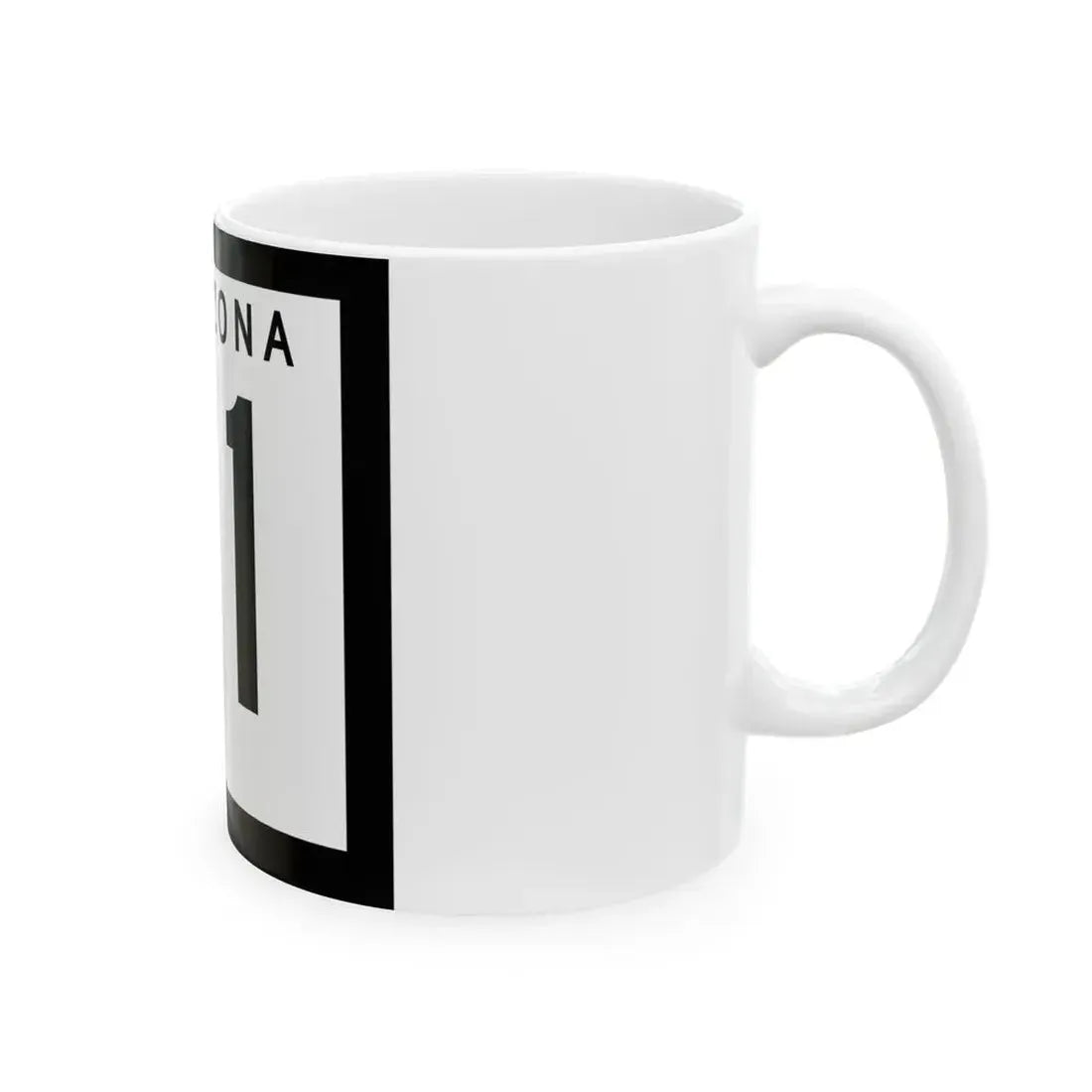 Arizona 61 1978 (Arizona) (Road Sign) White Coffee Mug - Go Mug Yourself