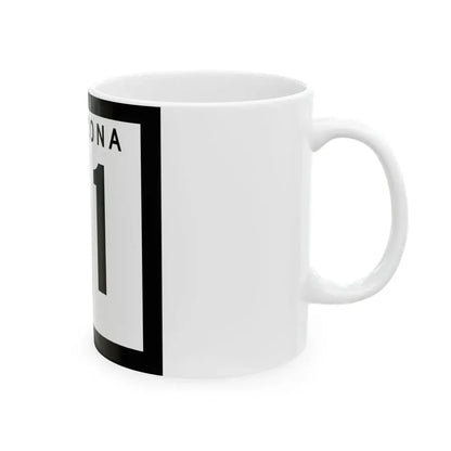 Arizona 61 1978 (Arizona) (Road Sign) White Coffee Mug - Go Mug Yourself