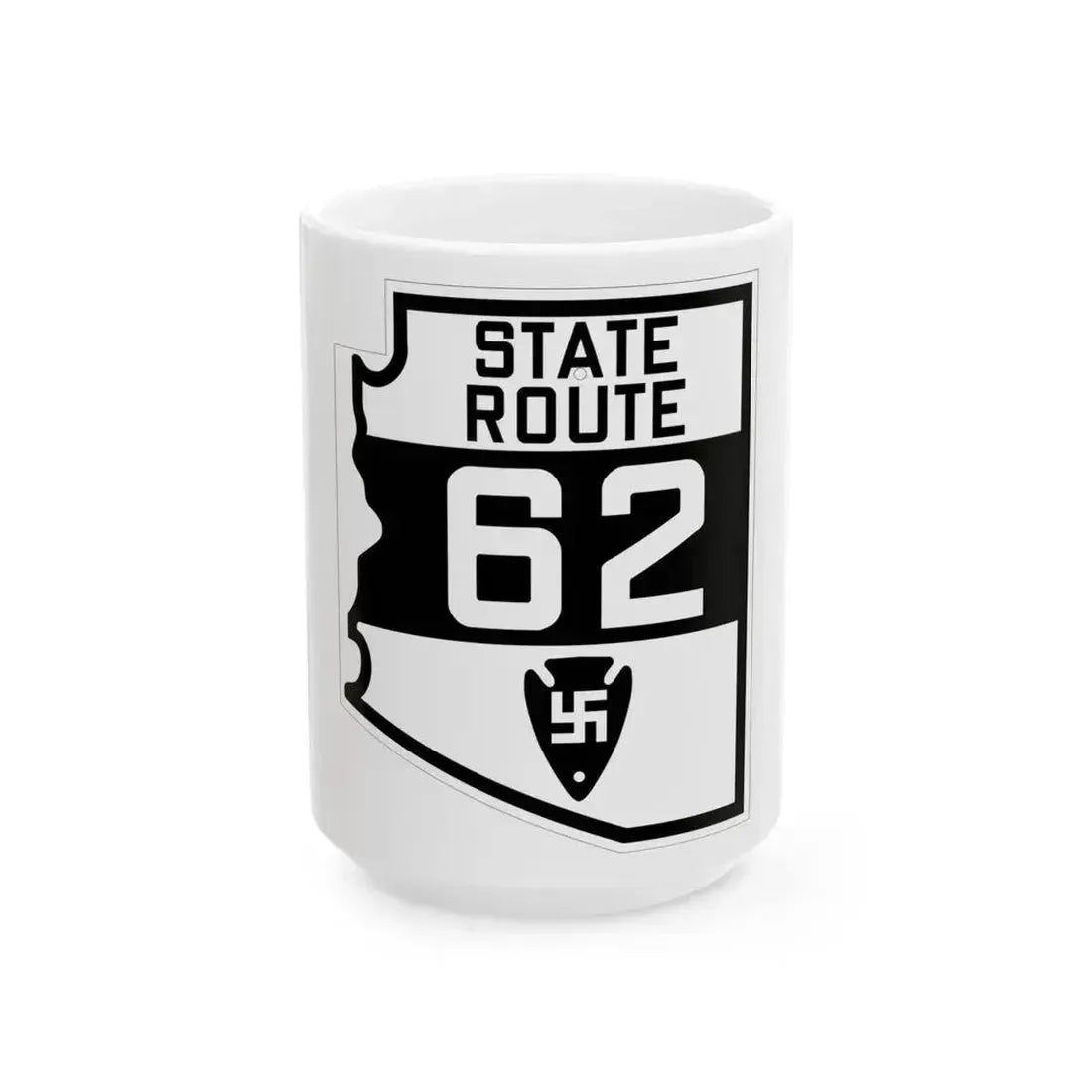 Arizona 62 1927 (Arizona) (Road Sign) White Coffee Mug 15oz - Go Mug Yourself