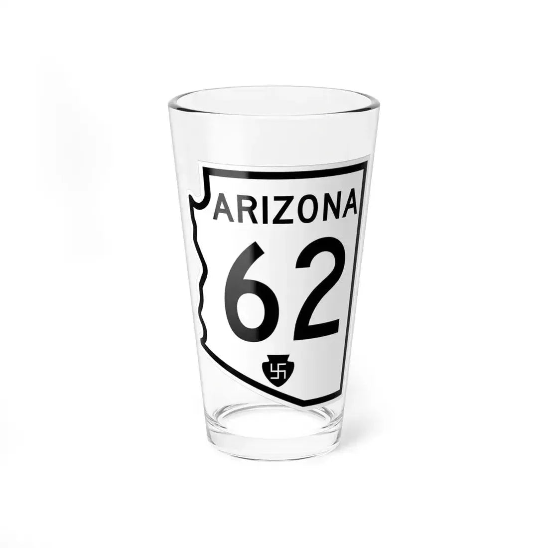 Arizona 62 1956 (Arizona) (Road Sign) Pint Glass 16oz 16oz - Go Mug Yourself