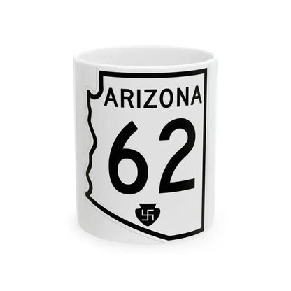 Arizona 62 1956 (Arizona) (Road Sign) White Coffee Mug 11oz - Go Mug Yourself