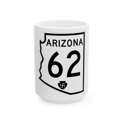 Arizona 62 1956 (Arizona) (Road Sign) White Coffee Mug 15oz - Go Mug Yourself