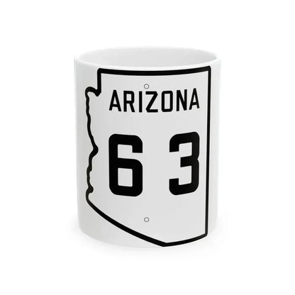 Arizona 63 1941 (Arizona) (Road Sign) White Coffee Mug 11oz - Go Mug Yourself