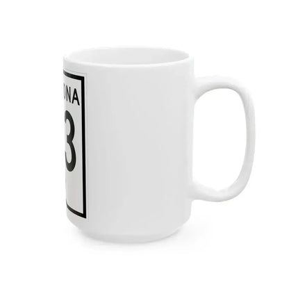 Arizona 63 1956 (Arizona) (Road Sign) White Coffee Mug - Go Mug Yourself