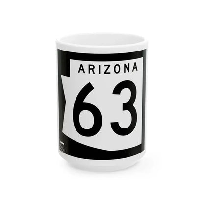 Arizona 63 1973 (Arizona) (Road Sign) White Coffee Mug - Go Mug Yourself