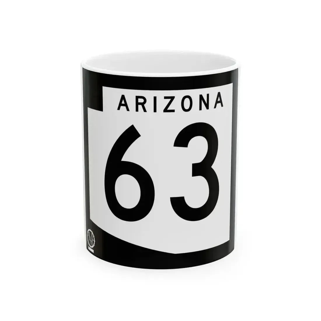 Arizona 63 1978 (Arizona) (Road Sign) White Coffee Mug - Go Mug Yourself